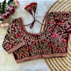 Preeti By Ruhi Velvet Embroidery Bridal Wedding Blouse Wholesalers In Surat
